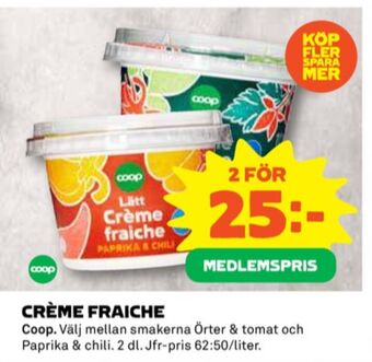 Coop Coop crème fraiche erbjuda