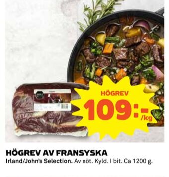 Coop Johns selection högrev erbjuda
