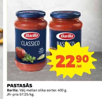 Coop Barilla pastasås erbjuda