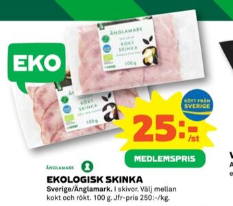 Coop Änglamark skinka erbjuda