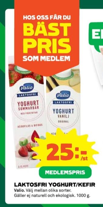 Coop Valio yoghurt erbjuda