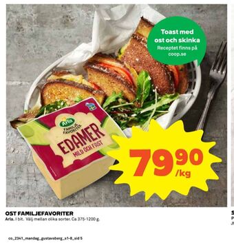 Coop Arla edamer erbjuda