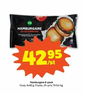 Stora Coop Hamburgare 6-pack erbjuda