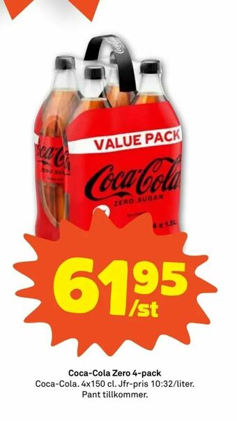 Stora Coop Coca-Cola Zero 4-pack erbjuda