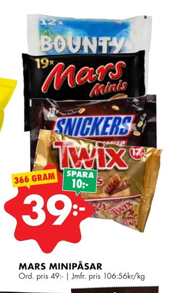 ÖoB Mars minipåsar erbjuda