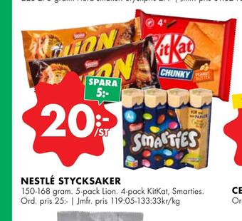 ÖoB Nestlé stycksaker erbjuda