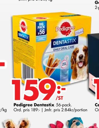 ÖoB Pedigree dentastix erbjuda