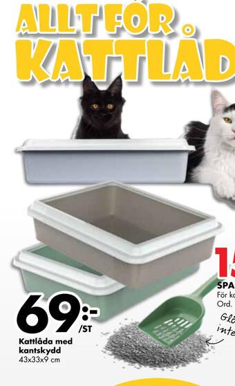 Kattlåda med kantskydd