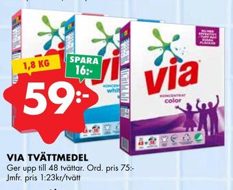 ÖoB Via tvättmedel erbjuda