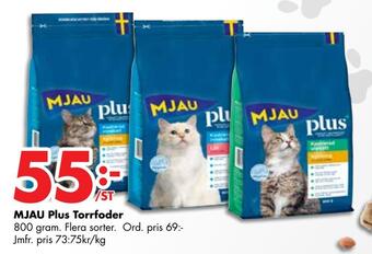 ÖoB Mjau plus torrfoder erbjuda