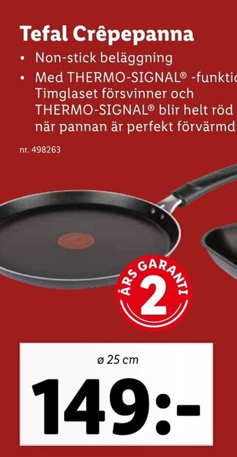 Lidl Tefal Crêpepanna erbjuda