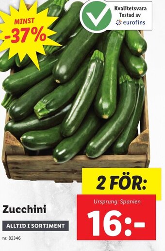 Lidl Zucchini erbjuda