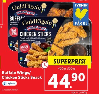 Lidl Buffalo Wings/ Chicken Sticks Snack erbjuda