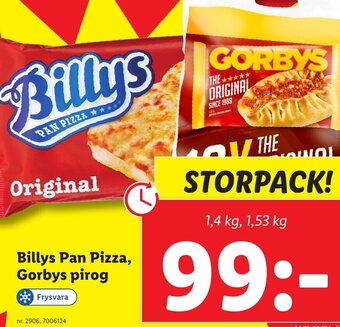 Lidl Billys Pan Pizza, Gorbys pirog erbjuda