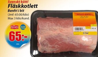 Extra Mjällby Stormarknad Fläskkotlett erbjuda