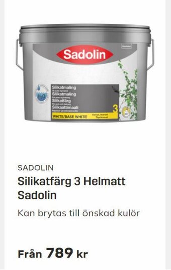 Silikatfärg 3 Helmatt Sadolin