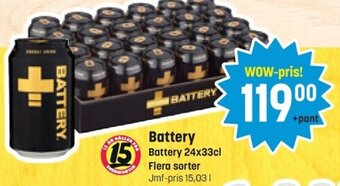 Eurocash Battery 15 Battery 24x33cl erbjuda
