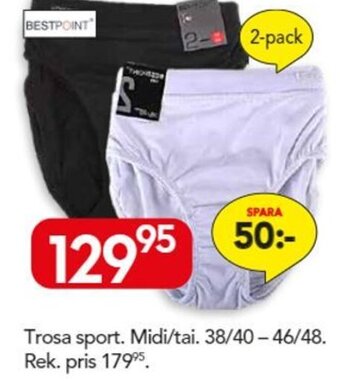 Trosa sport. Midi/tai. 38/40-46/48