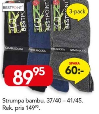 Bo Ohlsson Strumpa bambu. 37/40-41/45 erbjuda