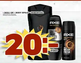 Matvärlden Tensta Roll on • body spray • duschtvål erbjuda