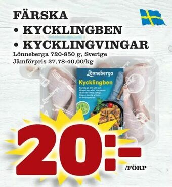Matvärlden Tensta Färska • kycklingben • kycklingvingar erbjuda