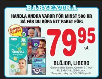 Nya Pulsen Blöjor, libero erbjuda