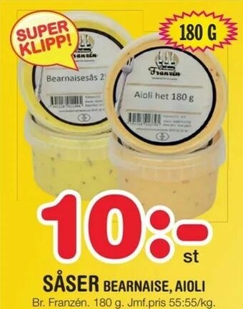 Nya Pulsen Såser bearnaise, aioli erbjuda