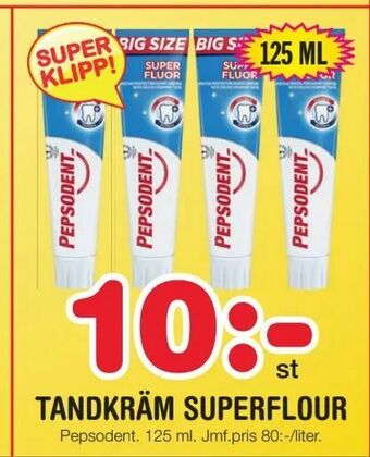 Nya Pulsen Tandkräm superflour erbjuda