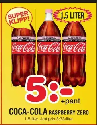 Nya Pulsen Coca-cola raspberry zero erbjuda
