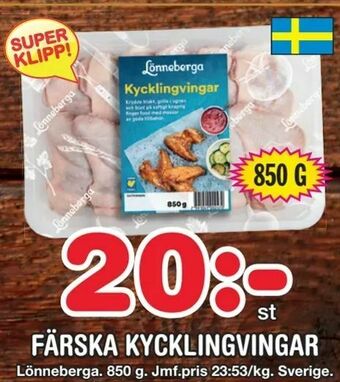 Nya Pulsen Färska kycklingvingar erbjuda