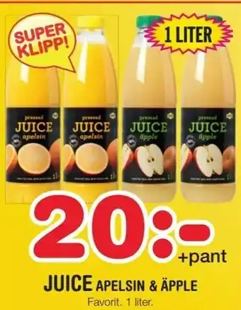 Nya Pulsen Juice apelsin & äpple erbjuda
