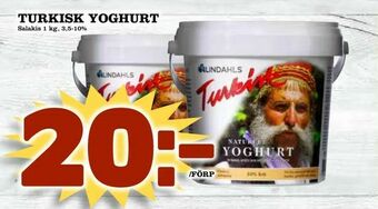 Supergrossen Turkisk yoghurt erbjuda