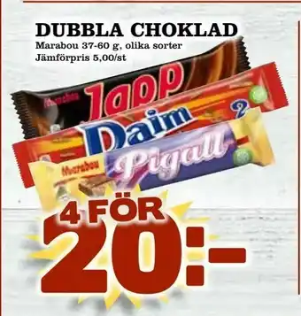 Supergrossen Dubbla choklad erbjuda