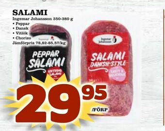 Supergrossen Salami erbjuda
