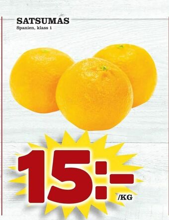 Supergrossen Satsumas erbjuda