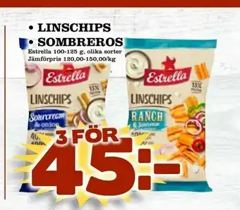 Supergrossen Linschips • sombreros erbjuda