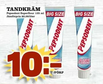 Supergrossen Tandkräm erbjuda