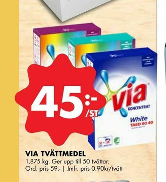 ÖoB Via tvättmedel erbjuda