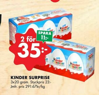 ÖoB Kinder surprise erbjuda