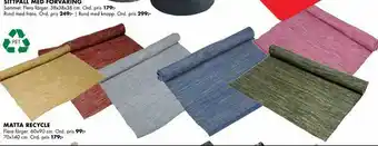 ÖoB Matta recycle erbjuda