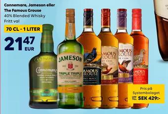 Border Shop Connemare, jameson eller the famous grouse erbjuda