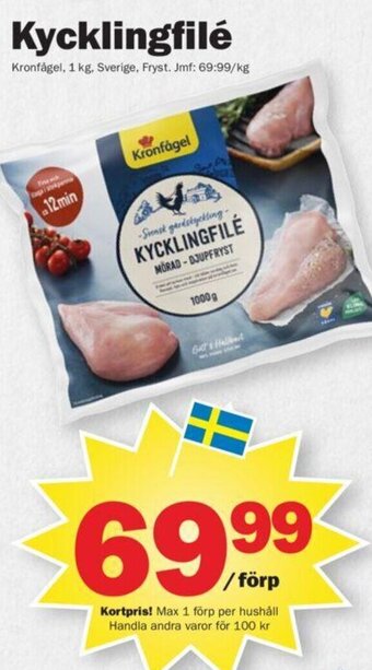 Pekås Kycklingfilé Kronfågel erbjuda