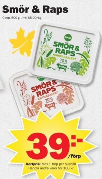 Pekås Smör & Raps Coop erbjuda