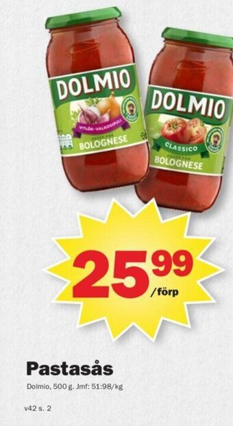 Pekås Pastasås Dolmio erbjuda