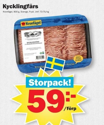 Pekås Kycklingfärs Kronfågel erbjuda