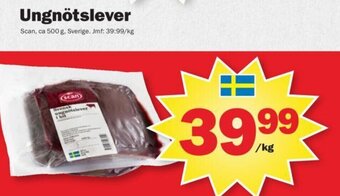 Pekås Ungnötslever Scan erbjuda