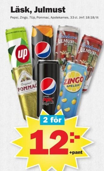 Pekås Läsk, Julmust erbjuda