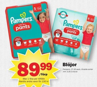 Pekås Blöjor Pampers erbjuda