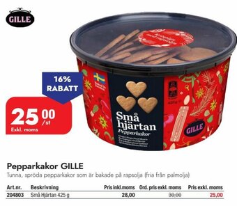 Lyreco Pepparkakor GILLE erbjuda