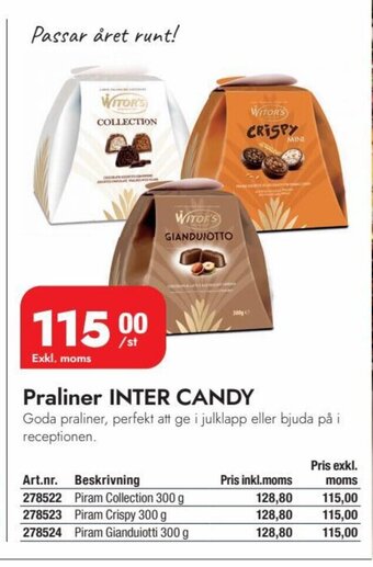 Lyreco Praliner INTER CANDY erbjuda